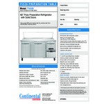 Continental Refrigerator PA60N 60