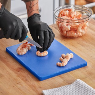 Choice 12'' x 9'' x 1/2'' Blue Polyethylene Cutting Board Choice 12'' x 9'' x 1/2'' Blue Polyethylene Cutting Board