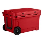 CaterGator CG45REDW Red 45 Qt. Mobile Rotomolded Outdoor Cooler / Ice Chest