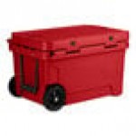 CaterGator CG45REDW Red 45 Qt. Mobile Rotomolded Outdoor Cooler / Ice Chest