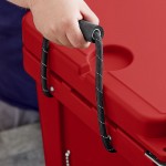 CaterGator CG45REDW Red 45 Qt. Mobile Rotomolded Outdoor Cooler / Ice Chest