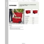 CaterGator CG45REDW Red 45 Qt. Mobile Rotomolded Outdoor Cooler / Ice Chest