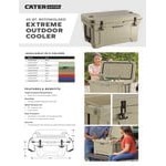 CaterGator CG45REDW Red 45 Qt. Mobile Rotomolded Outdoor Cooler / Ice Chest