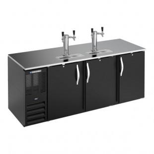 Beverage-Air DD78HC-B 2 Double Tap Kegerator Beer Dispenser - Black, (4) 1/2 Keg Capacity