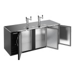 Beverage-Air DD78HC-B 2 Double Tap Kegerator Beer Dispenser - Black, (4) 1/2 Keg Capacity