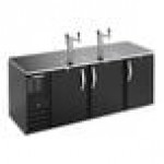 Beverage-Air DD78HC-B 2 Double Tap Kegerator Beer Dispenser - Black, (4) 1/2 Keg Capacity