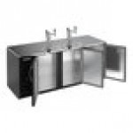 Beverage-Air DD78HC-B 2 Double Tap Kegerator Beer Dispenser - Black, (4) 1/2 Keg Capacity