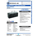 Beverage-Air DD78HC-B 2 Double Tap Kegerator Beer Dispenser - Black, (4) 1/2 Keg Capacity