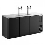 Beverage-Air DD78HC-B 2 Double Tap Kegerator Beer Dispenser - Black, (4) 1/2 Keg Capacity