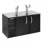 Beverage-Air DD78HC-B 2 Double Tap Kegerator Beer Dispenser - Black, (4) 1/2 Keg Capacity
