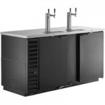 Beverage-Air DD78HC-B 2 Double Tap Kegerator Beer Dispenser - Black, (4) 1/2 Keg Capacity