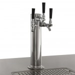 Avantco UDD-72-HC (2) Triple Tap Shallow Depth Kegerator Beer Dispenser - Black, (3) 1/2 Keg Capacity