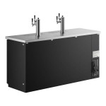 Avantco UDD-72-HC (2) Triple Tap Shallow Depth Kegerator Beer Dispenser - Black, (3) 1/2 Keg Capacity