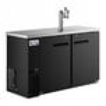 Avantco UDD-72-HC (2) Triple Tap Shallow Depth Kegerator Beer Dispenser - Black, (3) 1/2 Keg Capacity