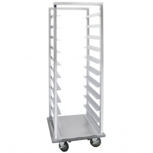Cres Cor 207-1811-D 11 Pan End Load Roll-In Refrigerator Rack with Base Plate and Bumper - Assembled
