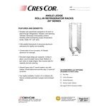 Cres Cor 207-1811-D 11 Pan End Load Roll-In Refrigerator Rack with Base Plate and Bumper - Assembled