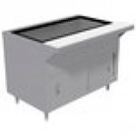 Advance Tabco HDCPU-4-DR Stainless Steel Heavy-Duty Ice-Cooled Table with Enclosed Base and Sliding Doors