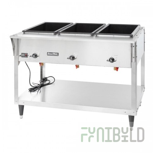 Vollrath 38217 ServeWell® SL Electric Three Pan Hot Food Table 208/240V - Sealed Well