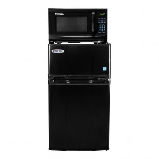 MicroFridge by Danby 3.1MF7-7A1 3.1 Cu. Ft. Black Solid Two Door Reach-In Refrigerator / Freezer with One Plug Microwave