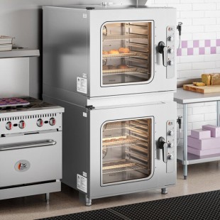 Cooking Performance Group 2OCB26I Double-Stacked 6 Pan Full Size Electric Combi Oven with Manual Controls - 208/240V, 3 Phase, 24 kW