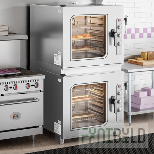 Cooking Performance Group 2OCB26I Double-Stacked 6 Pan Full Size Electric Combi Oven with Manual Controls - 208/240V, 3 Phase, 24 kW