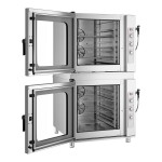 Cooking Performance Group 2OCB26I Double-Stacked 6 Pan Full Size Electric Combi Oven with Manual Controls - 208/240V, 3 Phase, 24 kW