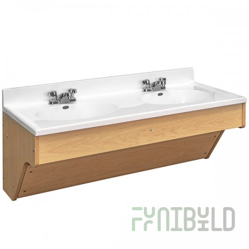 Tot Mate TM8362R.S2222 Maple Double Laminate Wall Vanity - 49