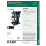 Waring Luna WSM20LT 20 Qt. Planetary Stand Mixer with Guard, Timer, and Standard Accessories - 120V, 1 hp Waring Luna WSM20LT 20 Qt. Planetary Stand Mixer with Guard, Timer, and Standard Accessories - 120V, 1 hp