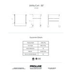 Proluxe UT1330 Utility Cart for Dough Presses - 26 1/2 Proluxe UT1330 Utility Cart for Dough Presses - 26 1/2