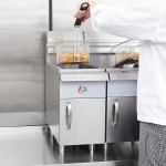 Cooking Performance Group FCPG15 Natural Gas 15 lb. Countertop Fryer - 26,500 BTU