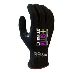Armor Guys Extraflex Plus 14-400-L Black 18 Gauge A4 HCT Microfoam Nitrile Gloves - Large Armor Guys Extraflex Plus 14-400-L Black 18 Gauge A4 HCT Microfoam Nitrile Gloves - Large