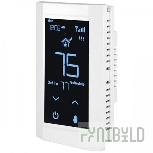 King Electric K902-W Double Pole White Thermostat with Hoot WiFi - 16A, 240V