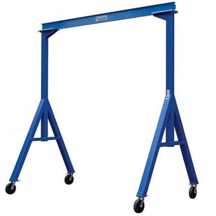 Vestil FHS-4-10 10' x 10' Fixed Height Steel Gantry Crane with Casters - 4,000 lb. Capacity Vestil FHS-4-10 10' x 10' Fixed Height Steel Gantry Crane with Casters - 4,000 lb. Capacity