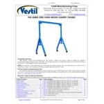 Vestil FHS-4-10 10' x 10' Fixed Height Steel Gantry Crane with Casters - 4,000 lb. Capacity