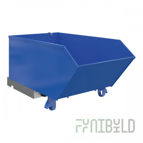 Vestil 0.33 Cubic Yard Heavy-Duty Low-Profile Self-Dumping Steel Forklift Hopper H-33-HD - 6,000 lb. Capacity