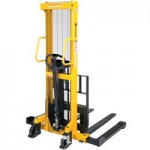 Vestil 770 lb. Steel Manual Winch Fork Stacker with Adjustable Forks and Straddle Legs and 59 Vestil 770 lb. Steel Manual Winch Fork Stacker with Adjustable Forks and Straddle Legs and 59
