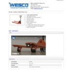 Wesco Industrial Products 272670 CPIIHD Pallet Truck with 27
