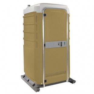 PolyJohn FS3-3006 Fleet Tan Premium Portable Restroom with Freshwater / Recirculating Flush Tank - Assembled PolyJohn FS3-3006 Fleet Tan Premium Portable Restroom with Freshwater / Recirculating Flush Tank - Assembled