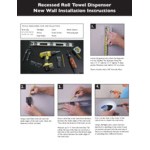 San Jamar T8406SSADA Tear-N-Dry Essence Smart System Hands Free Recessed Roll Towel Dispenser -Stainless Steel Look
