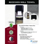 San Jamar T8406SSADA Tear-N-Dry Essence Smart System Hands Free Recessed Roll Towel Dispenser -Stainless Steel Look