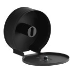 Lavex Matte Black Stainless Steel Surface-Mounted Jumbo Single-Roll Toilet Tissue Dispenser Lavex Matte Black Stainless Steel Surface-Mounted Jumbo Single-Roll Toilet Tissue Dispenser