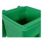 Toter ACG32-00LIM Organics 32 Gallon Lime Green Rectangular Caster Cart with Gasketed Lid