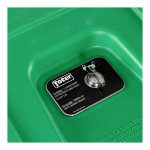 Toter ACG32-00LIM Organics 32 Gallon Lime Green Rectangular Caster Cart with Gasketed Lid