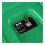 Toter ACG32-00LIM Organics 32 Gallon Lime Green Rectangular Caster Cart with Gasketed Lid