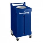 PourAway Cadet Deluxe 456806 30 Gallon Granite Gray HDPE Rectangular Liquids Disposal Receptacle