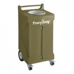 PourAway Cadet Deluxe 456806 30 Gallon Granite Gray HDPE Rectangular Liquids Disposal Receptacle