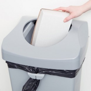 Rubbermaid® FG2689-88GRAY Untouchable 92 Qt. / 23 Gallon Gray Square Trash Can Lid