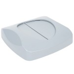 Rubbermaid® FG2689-88GRAY Untouchable 92 Qt. / 23 Gallon Gray Square Trash Can Lid