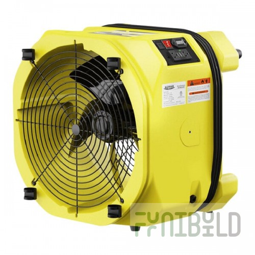 AlorAir Zeus Extreme Yellow 2-Speed Axial Air Mover - 3,000 CFM, 115V
