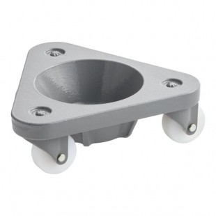 Bond 450 lb. Cast Steel Triangular Cup Dolly with TuffBond White Plastic Casters 2127 DOLLY/UHMW Bond 450 lb. Cast Steel Triangular Cup Dolly with TuffBond White Plastic Casters 2127 DOLLY/UHMW